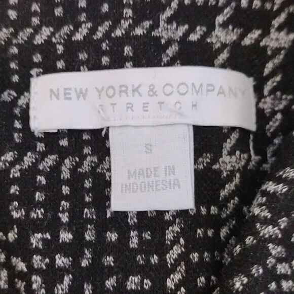 New York & Co Black Plaid Vegan Leather Bow Sheath Midi Dress Small - Picture 13 of 16